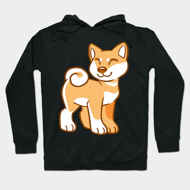 Happy Shiba Inu - Red Hoodie by leashonlife